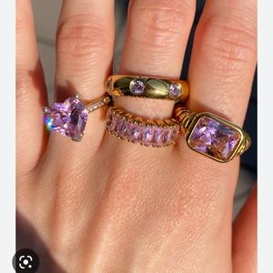 Chvker Sterling Silver Amethyst Paris Heart Ring, New